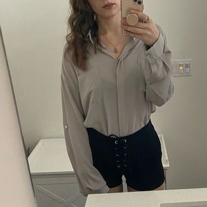 DONATED - Sheer taupe blouse